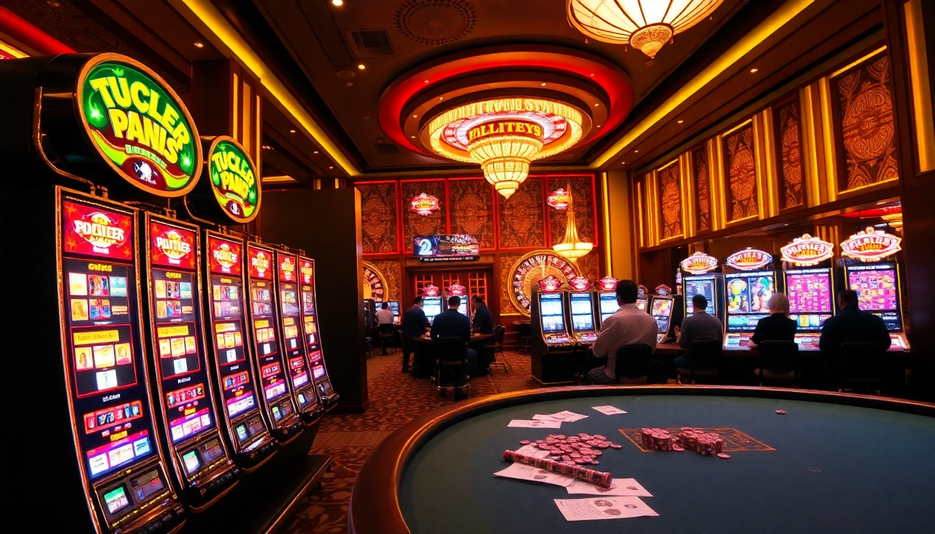 Spin the vibrant slot gacor machines in a luxurious casino filled with excitement and anticipation.