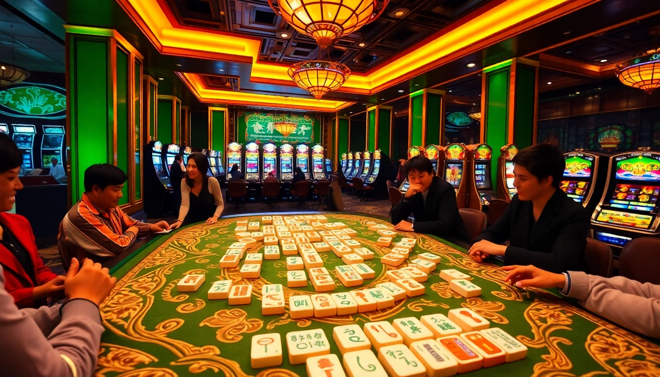Experience the excitement of Mahjong Ways 2 gameplay at a luxurious casino setting.