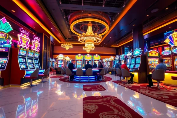 Experience excitement at GemBet Online Casino with vibrant games and players engaged.