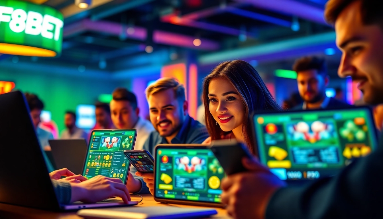 Online gambling experience at https://f8beta2.support/ showcasing diverse players engaging with modern gaming interfaces.