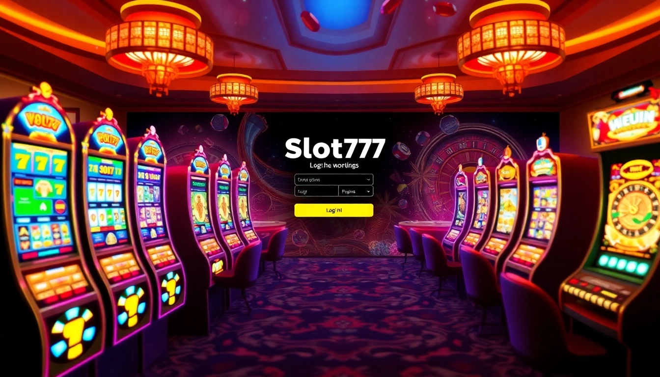 Experience the thrill of slot777 login with vibrant slot machines and exciting casino action.