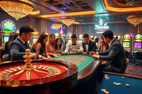 Experience the thrill of winning at 789win in a vibrant casino setting.