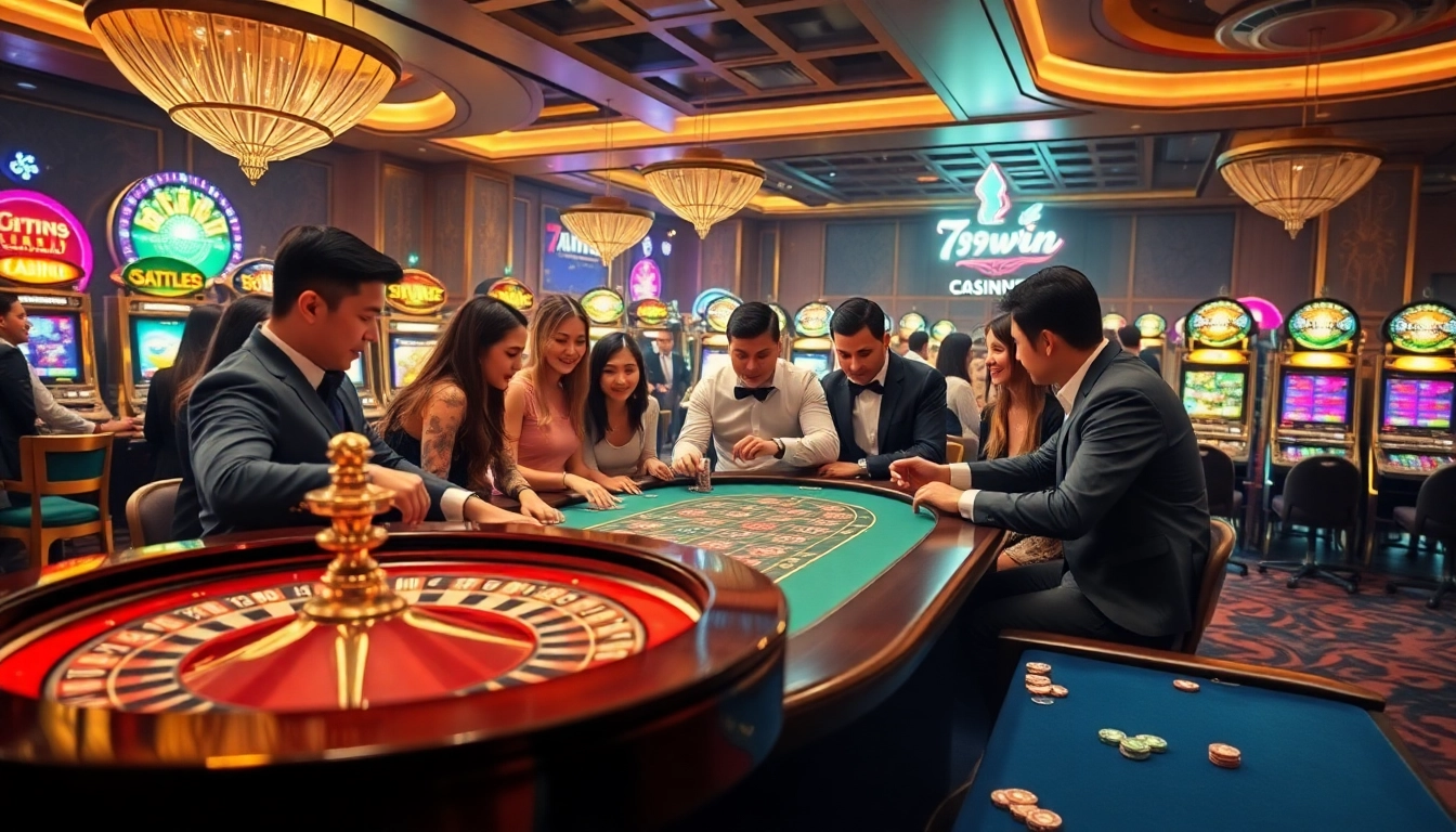 Experience the thrill of winning at 789win in a vibrant casino setting.